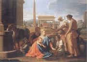 Nicolas Poussin The hl, Famile in Agypten Sweden oil painting artist